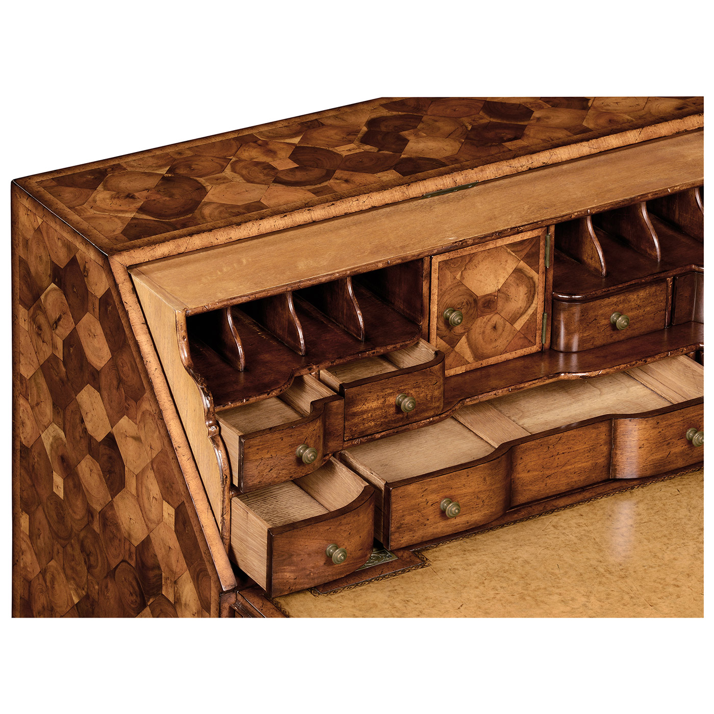 William & Mary Walnut & Oyster Bureau