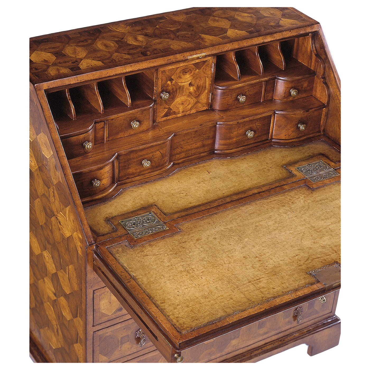 William & Mary Walnut & Oyster Bureau