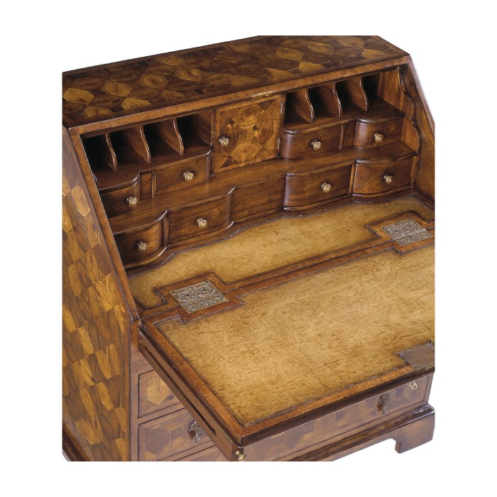 William & Mary Walnut & Oyster Bureau