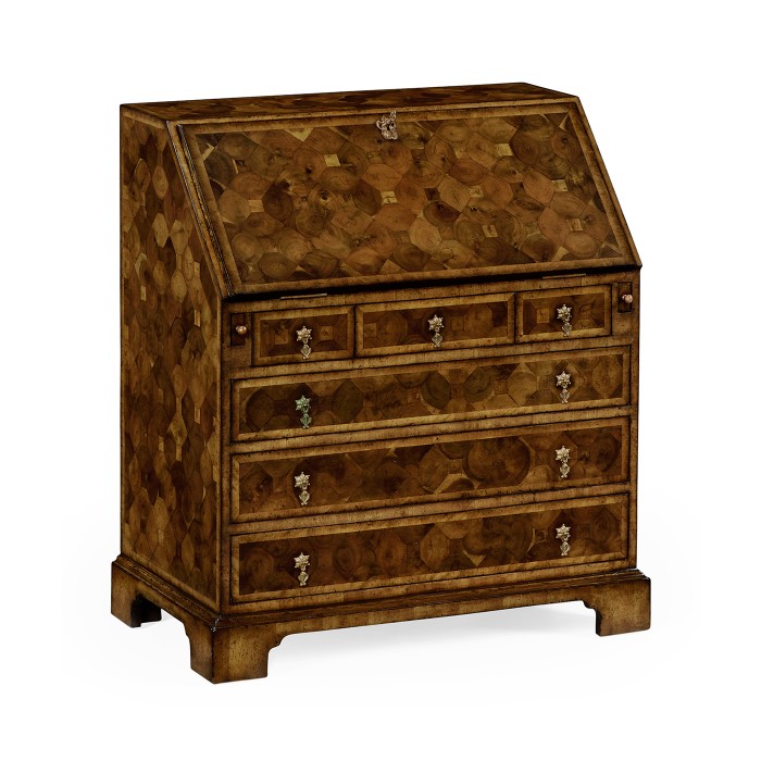 William & Mary Walnut & Oyster Bureau