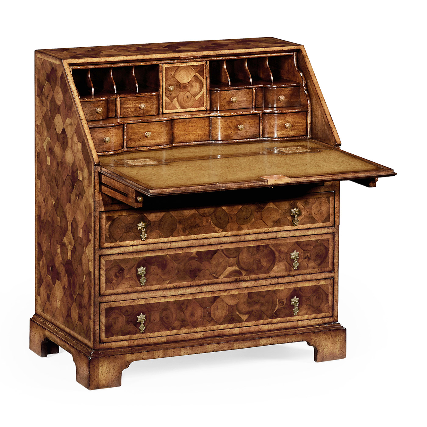 William & Mary Walnut & Oyster Bureau