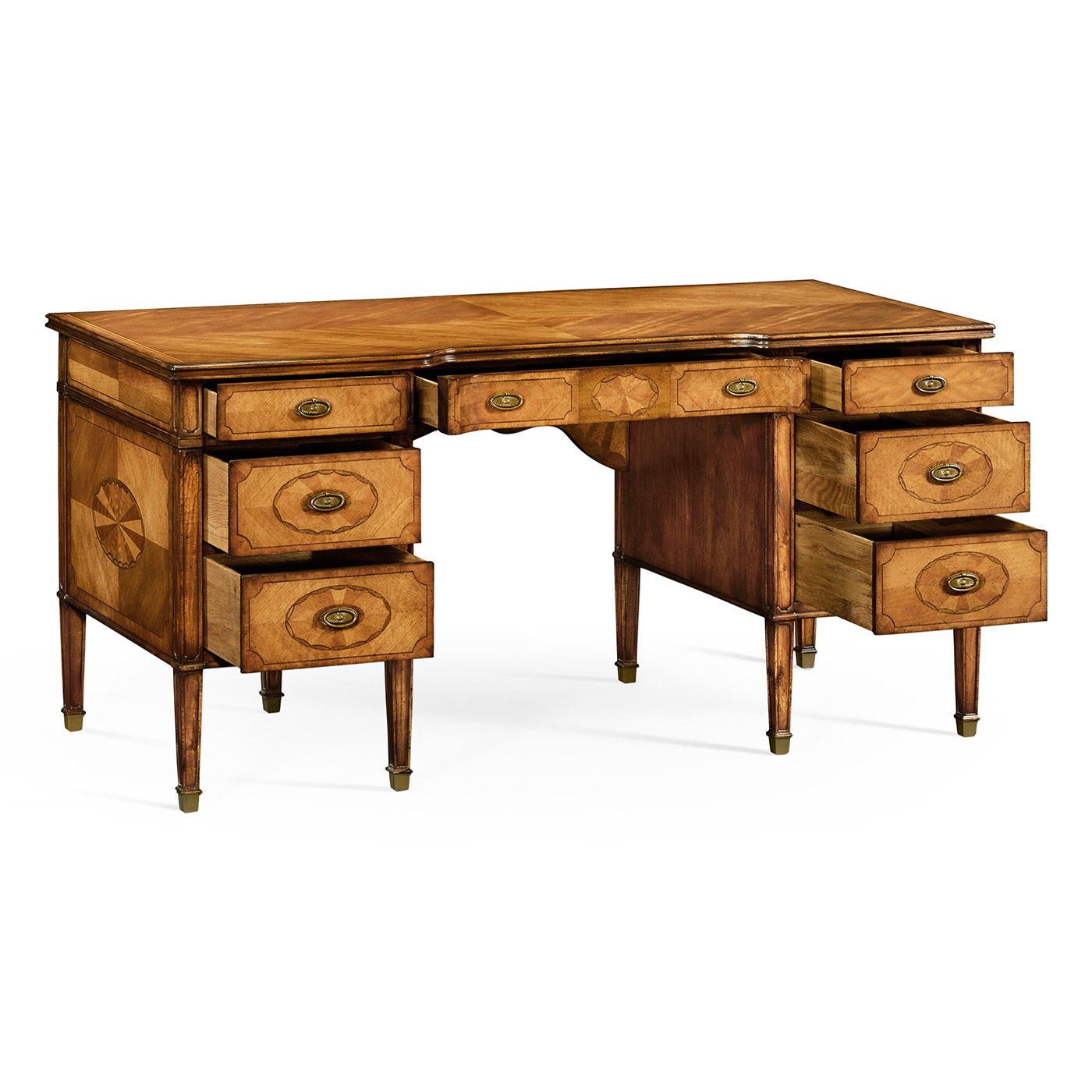 Sheraton satinwood pedesta Desk