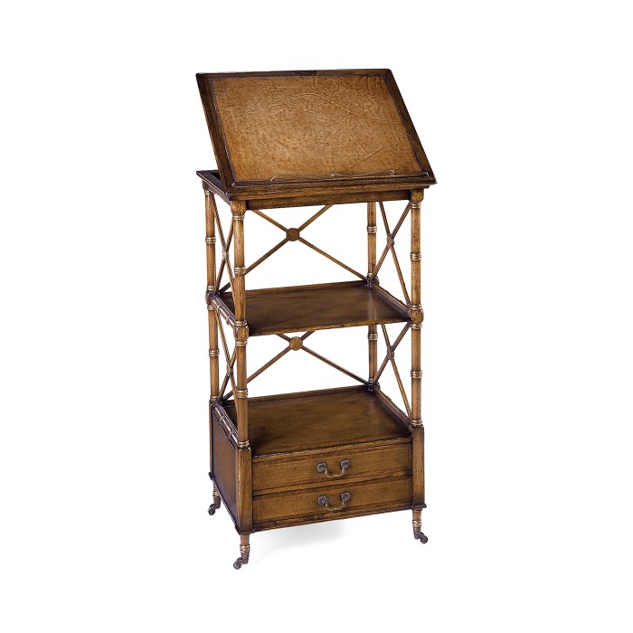 Hinged reading library stand (Walnut)