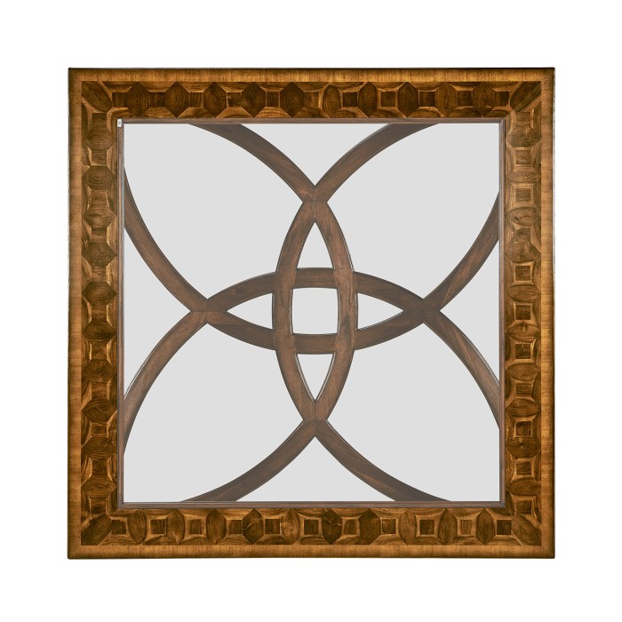 Square oyster coffee table glass top (52