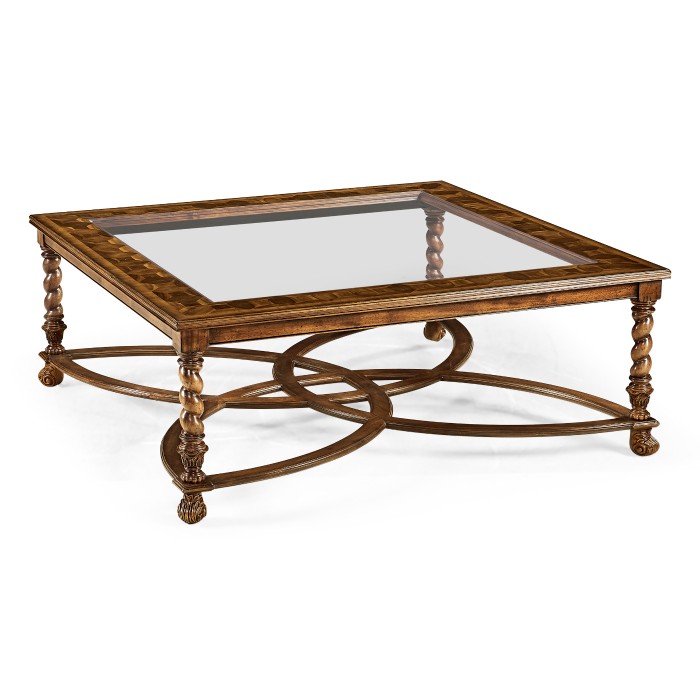Square oyster coffee table glass top (52