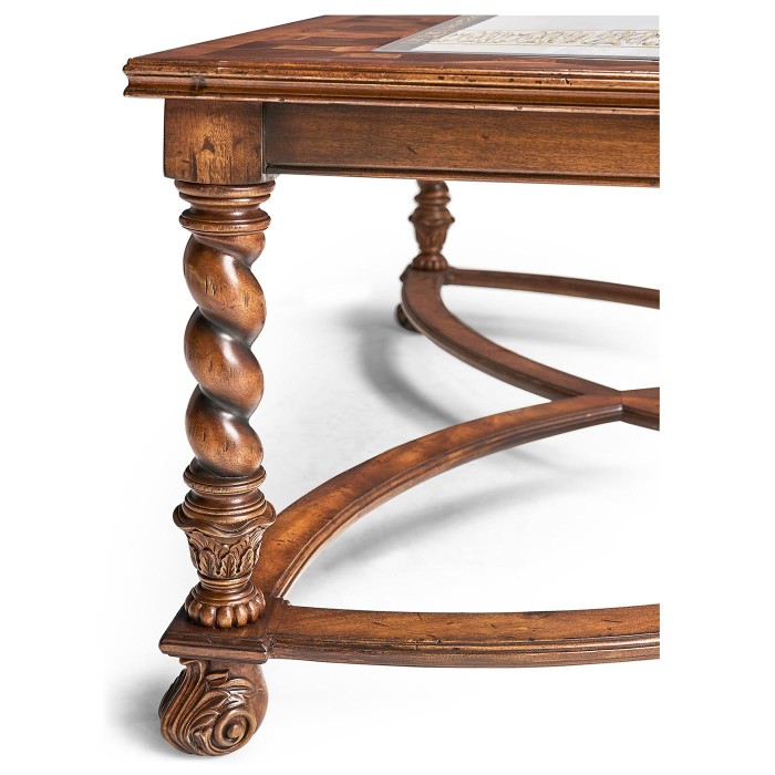 Square Oyster & Églomisé Coffee Table (52