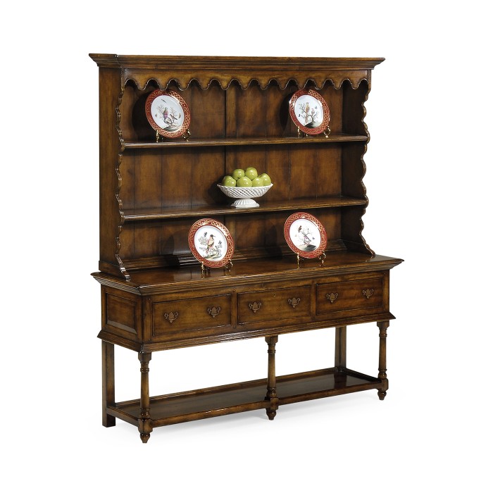 Country Walnut Open Welsh Dresser