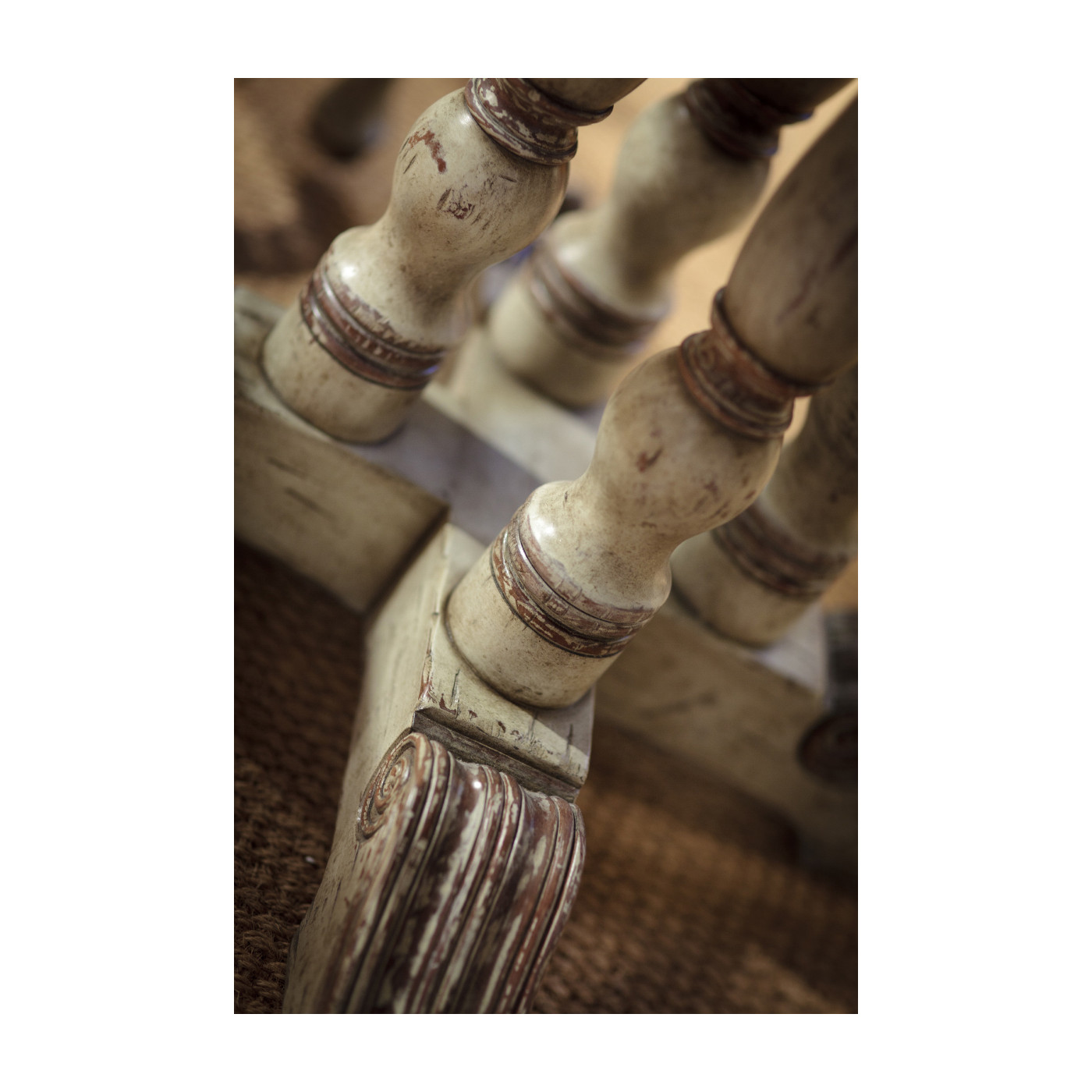 French Style Painted Dining Table (Olive Green) 60