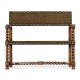Tudor Style Walnut Bench with Antique Chestnut Leather