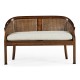 Walnut 2-Seater Salon Settee Cane Back