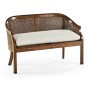 Walnut 2-Seater Salon Settee Cane Back