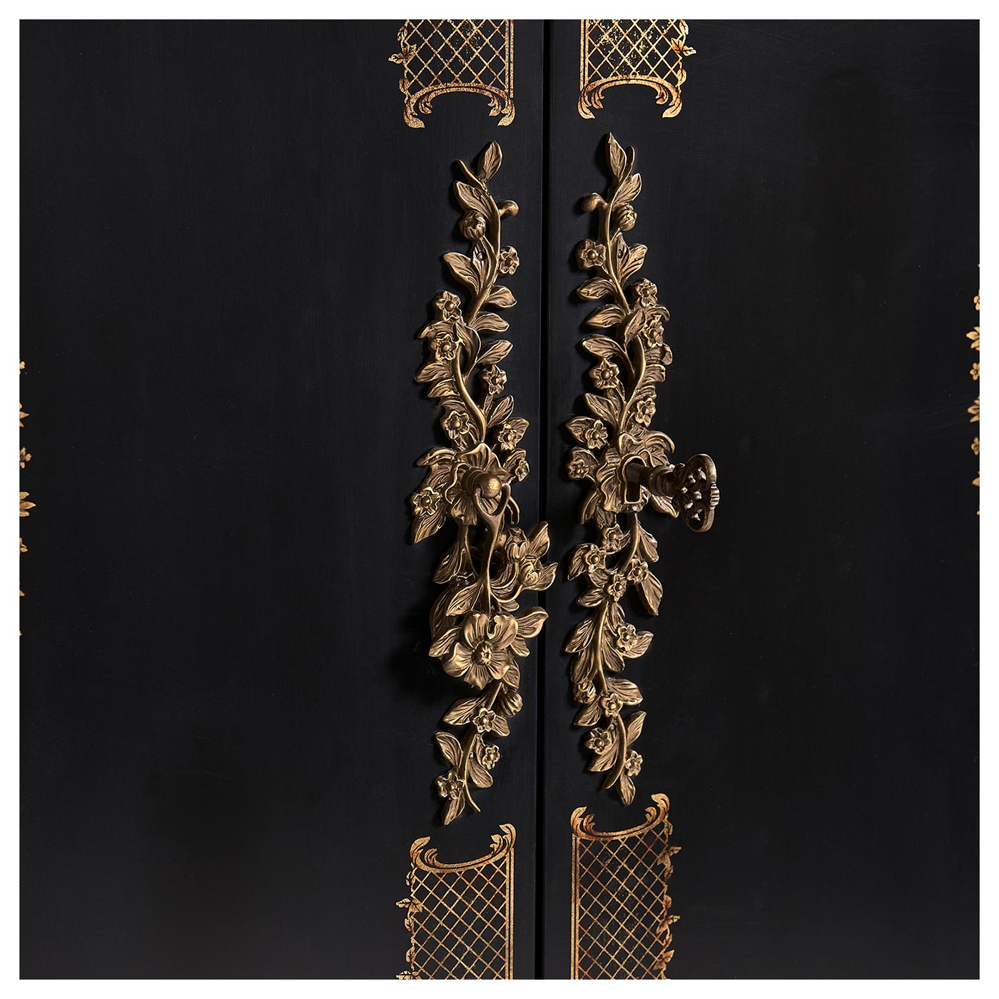 Black Painted Drinks Cabinet