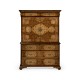 Light Walnut & Seaweed Escritoire Cabinet