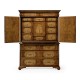 Light Walnut & Seaweed Escritoire Cabinet
