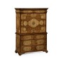 Light Walnut & Seaweed Escritoire Cabinet