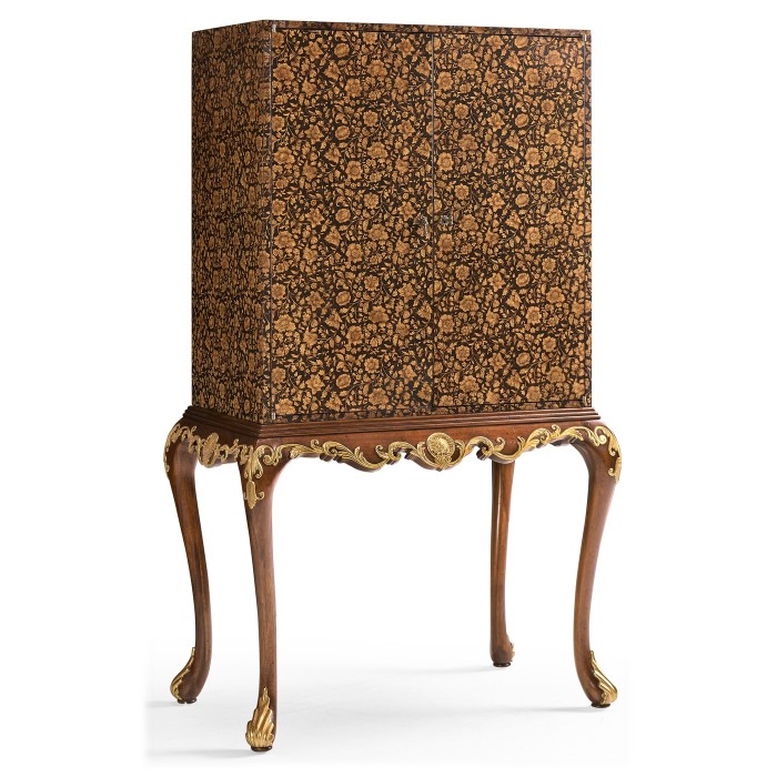 Black Chinoiserie Drinks Cabinet