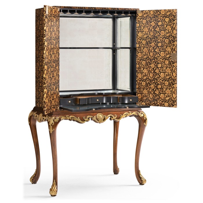Black Chinoiserie Drinks Cabinet