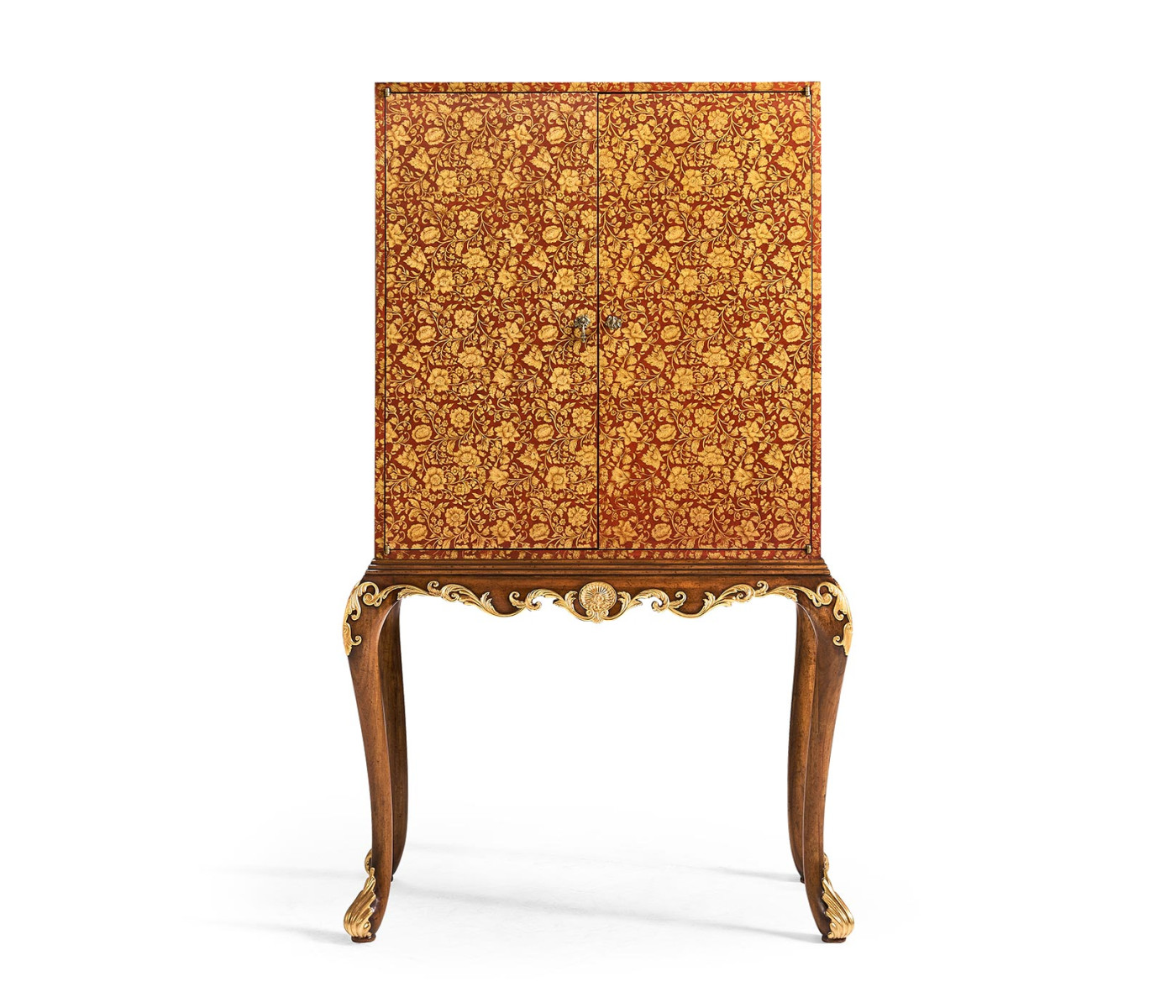 Red Chinoiserie Drinks Cabinet