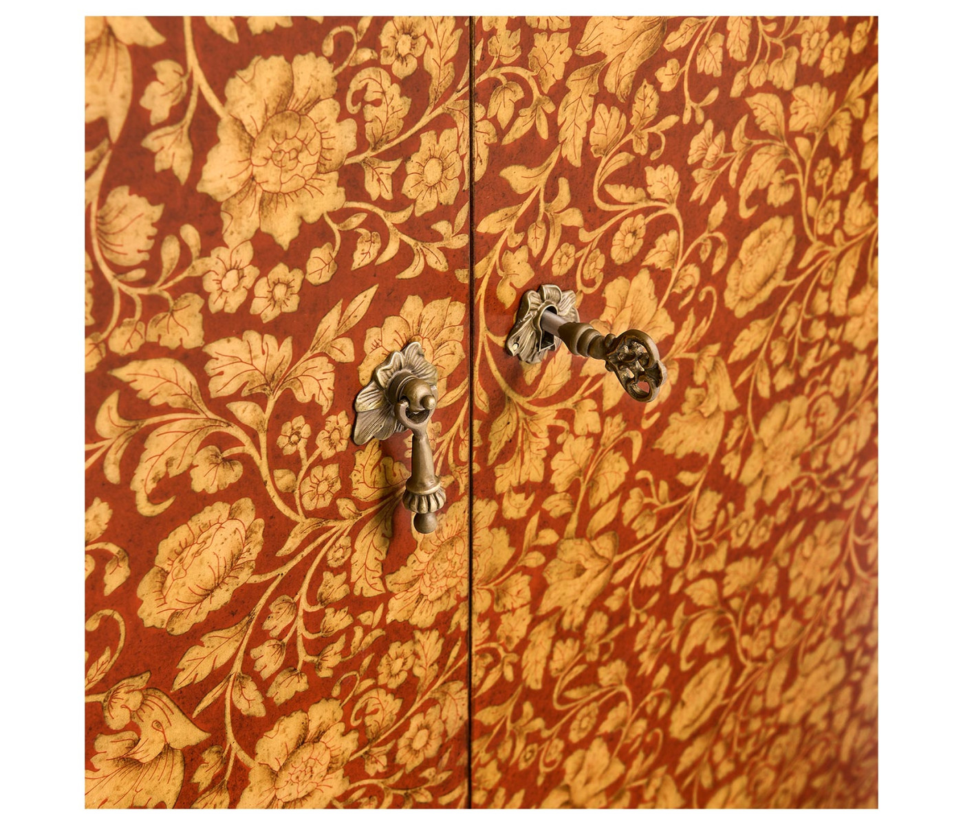 Red Chinoiserie Drinks Cabinet