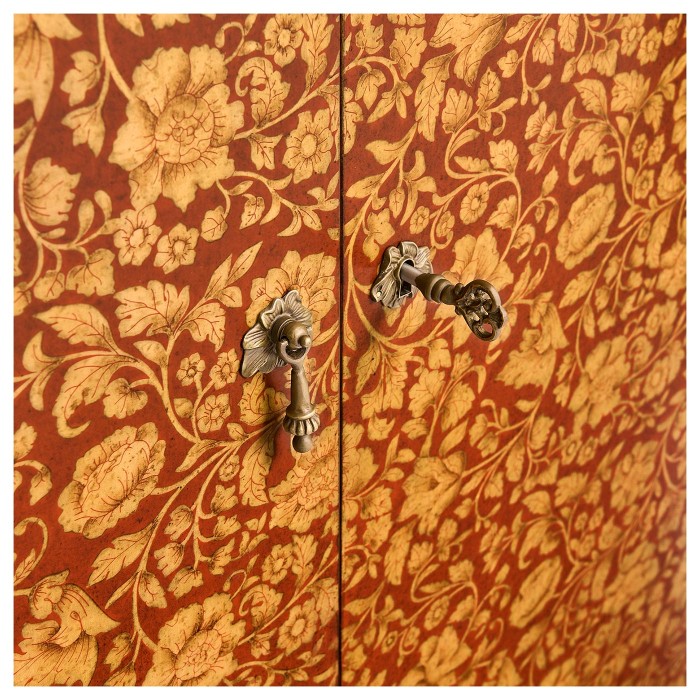 Red Chinoiserie Drinks Cabinet