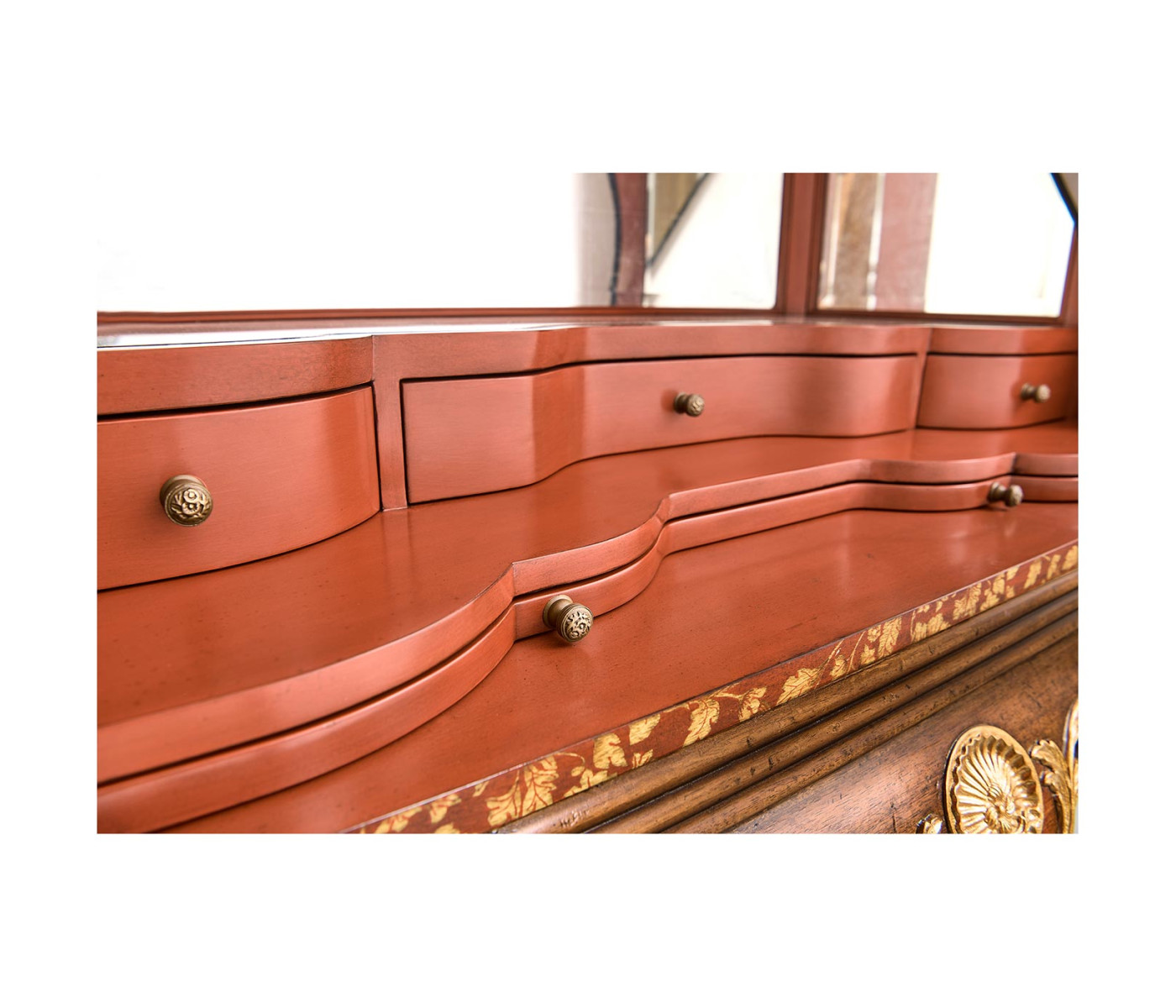 Red Chinoiserie Drinks Cabinet