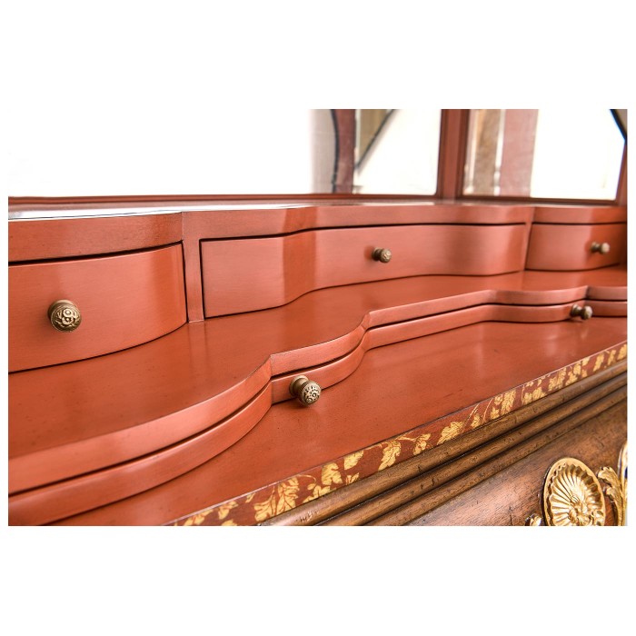 Red Chinoiserie Drinks Cabinet