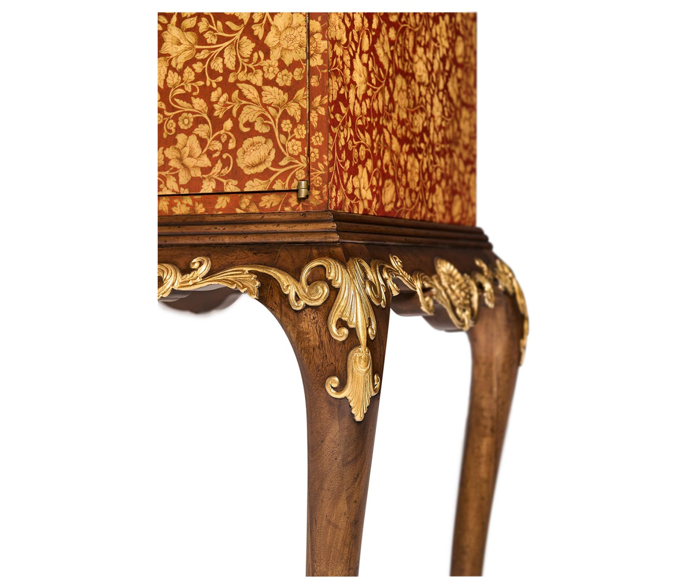 Red Chinoiserie Drinks Cabinet