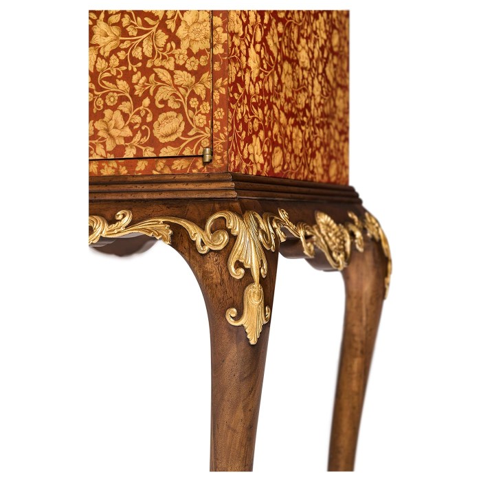 Red Chinoiserie Drinks Cabinet