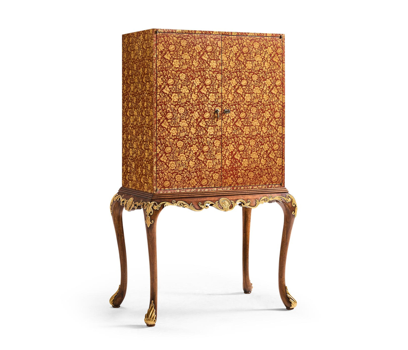 Red Chinoiserie Drinks Cabinet
