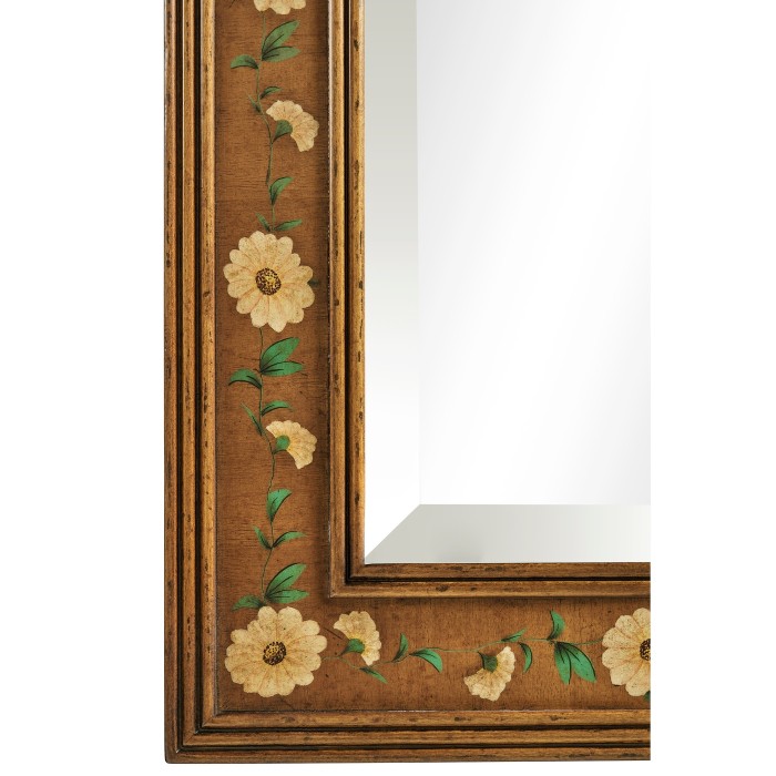 Satinwood & Painted Cheval Mirror (Full Length)