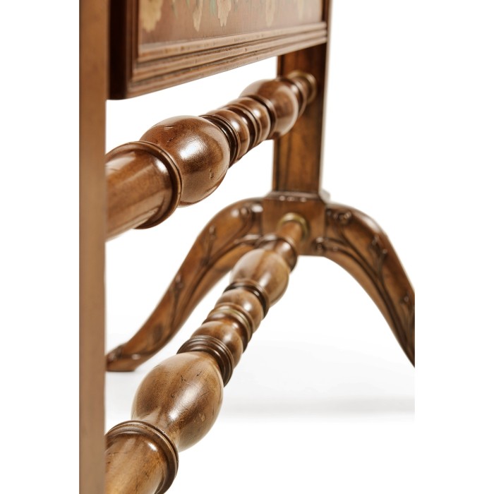 Satinwood & Painted Cheval Mirror (Full Length)