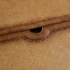 Walnut Leather Games Table with Geometric Inlays