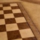 Walnut Leather Games Table with Geometric Inlays