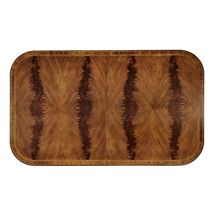 Regency Crotch Walnut Extending Dining Table 76