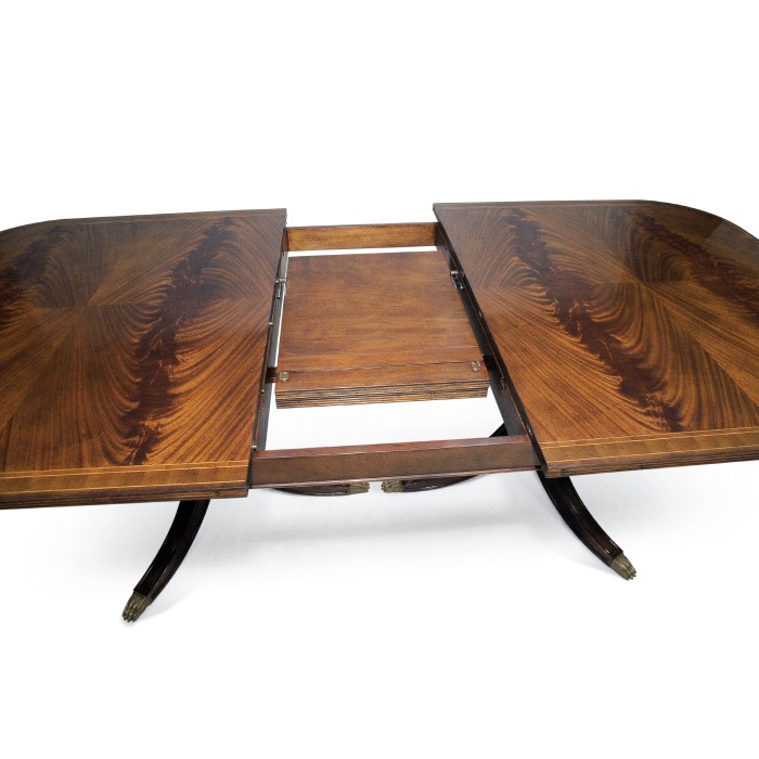 Regency Crotch Walnut Extending Dining Table 76