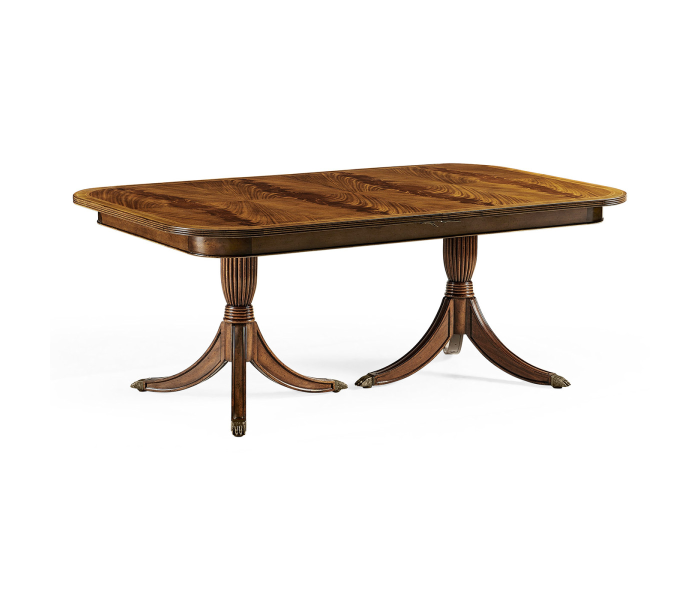 Regency Crotch Walnut Extending Dining Table
