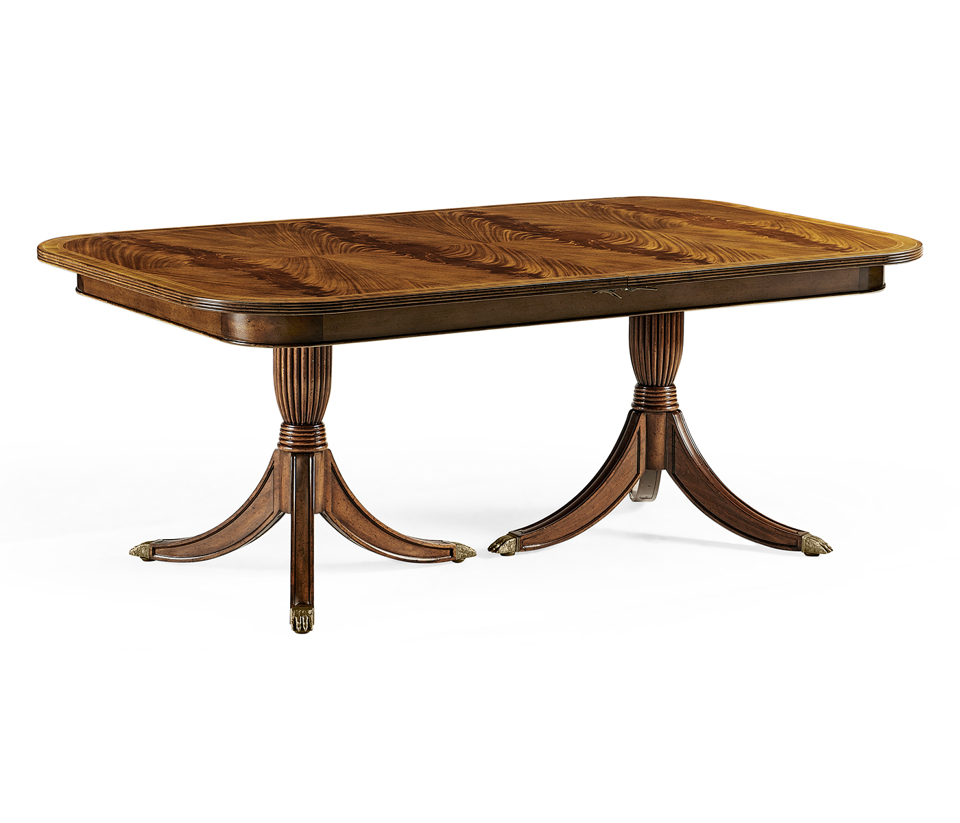 Regency Crotch Walnut Extending Dining Table