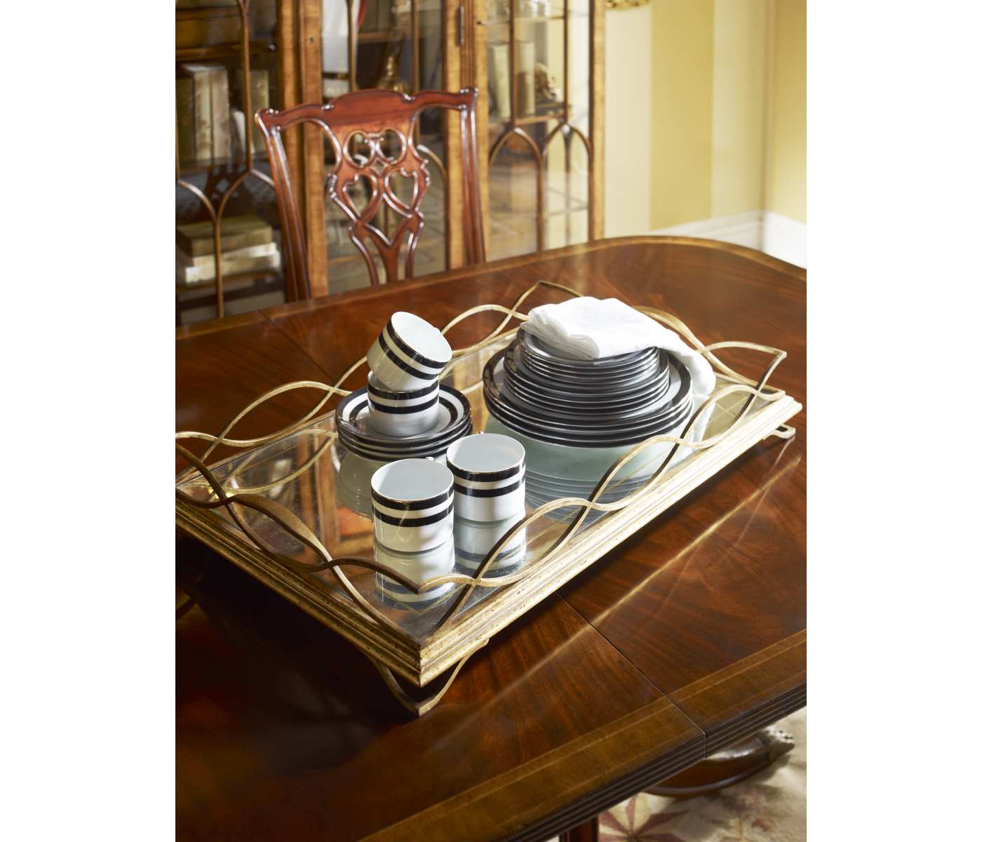 Regency Crotch Walnut Extending Dining Table