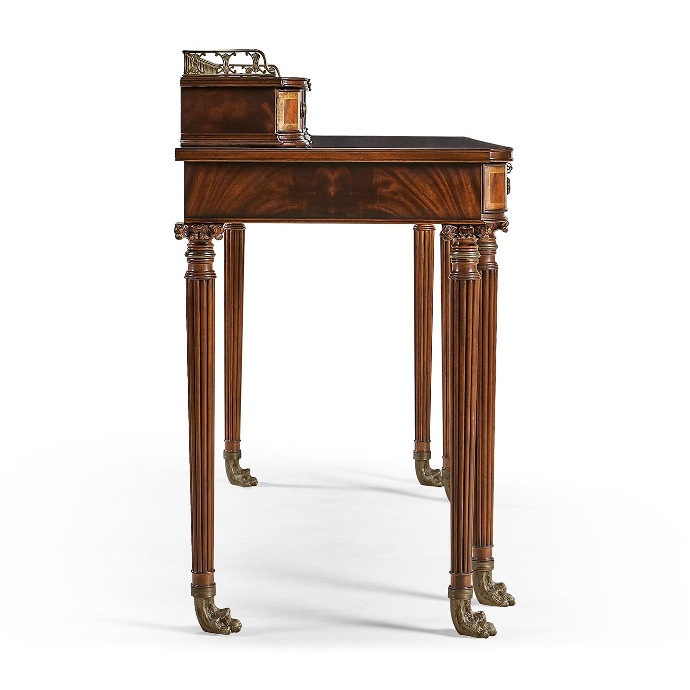 Buffet or Serving Table with Brass Gallery (Mahogany)