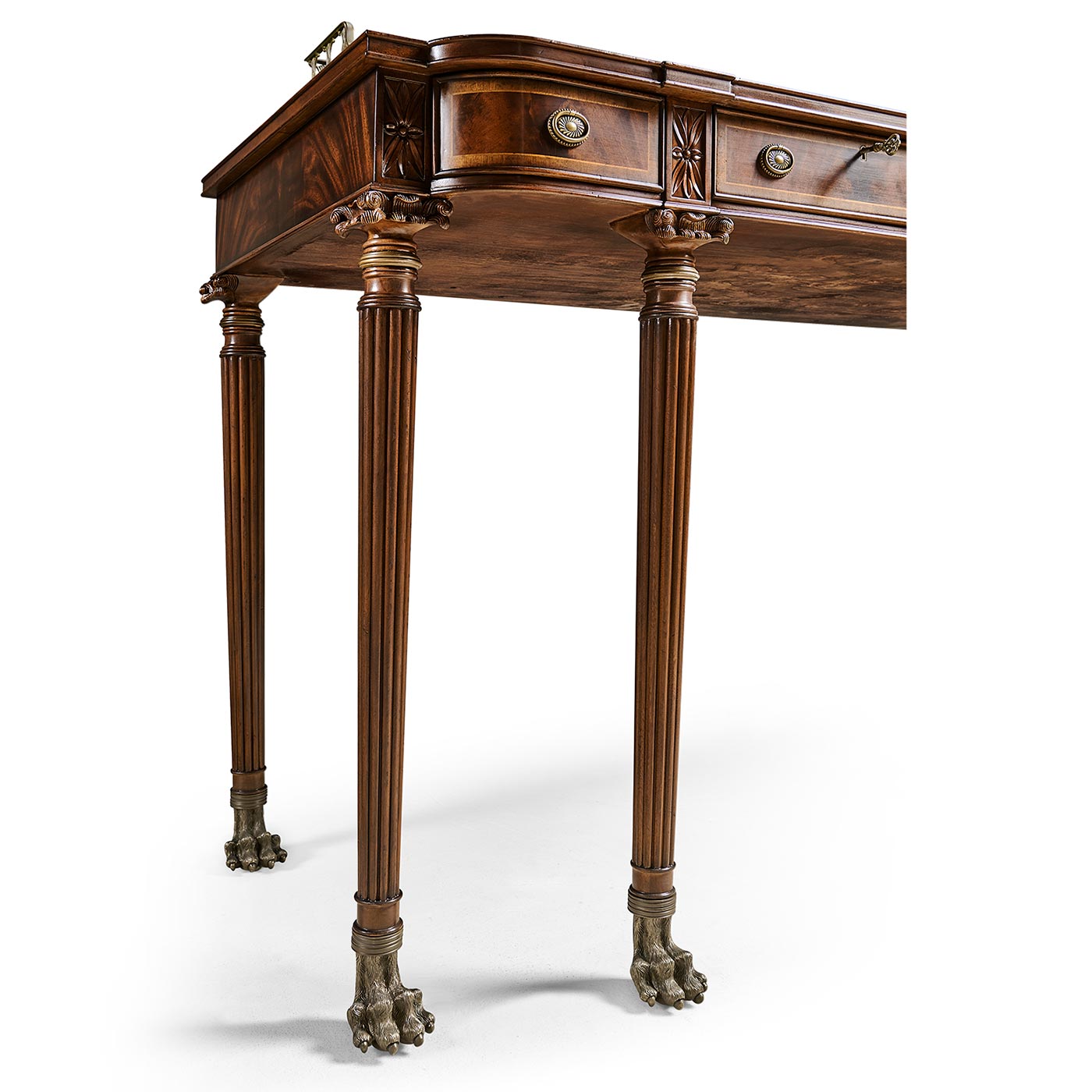 Buffet or Serving Table with Brass Gallery (Mahogany)