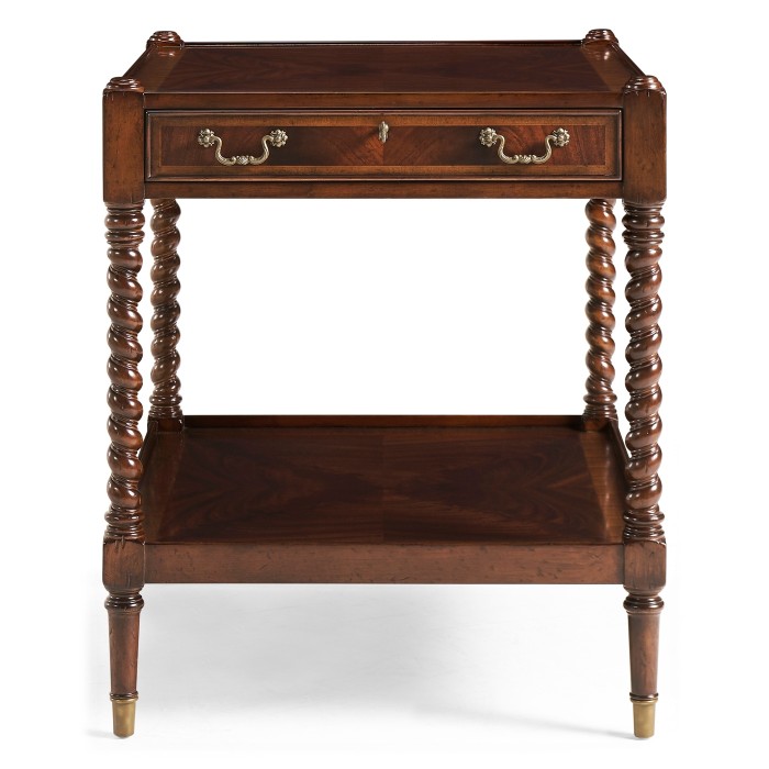 Regency Style Square Side Table (Mahogany)