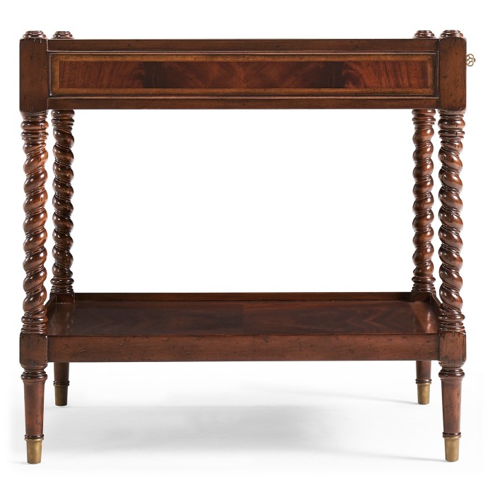 Regency Style Square Side Table (Mahogany)