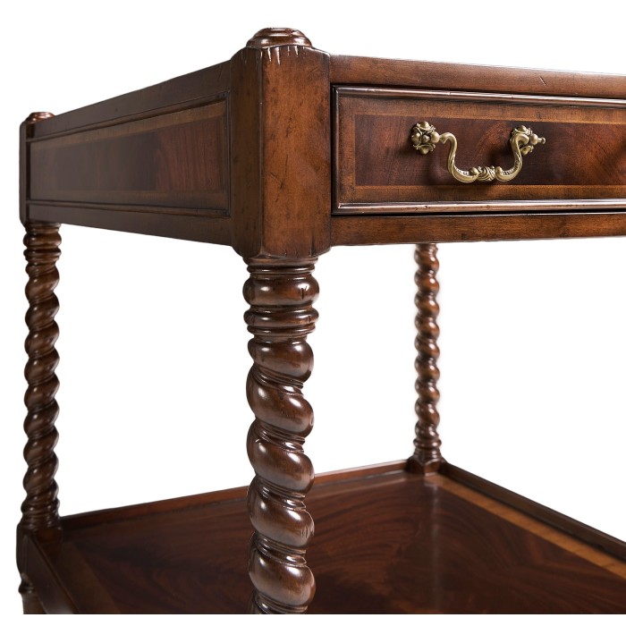 Regency Style Square Side Table (Mahogany)