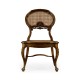 French Style Salon Side Chair with Caned Back