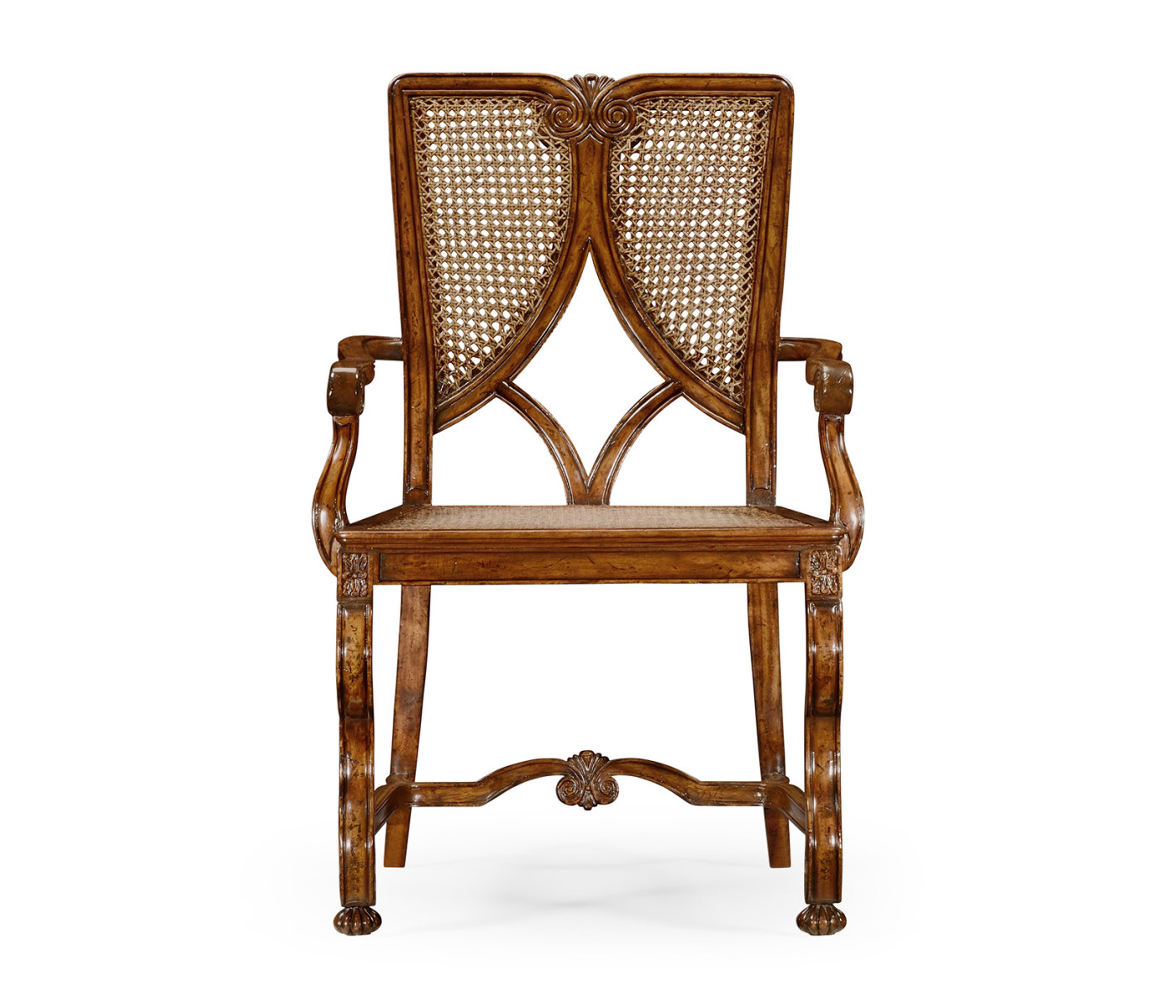 Continental chair with panelled caned back (Arm)
