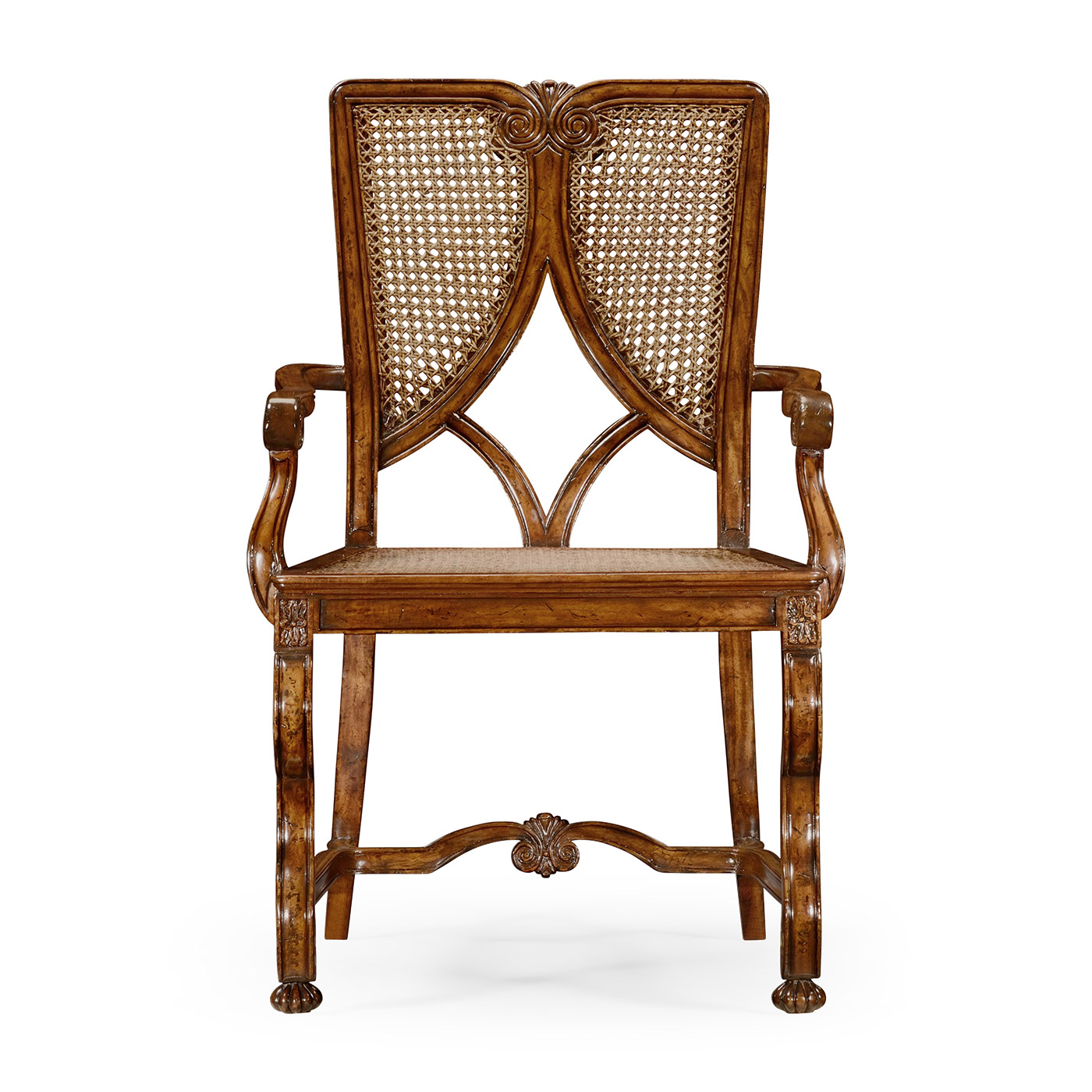Continental chair with panelled caned back (Arm)