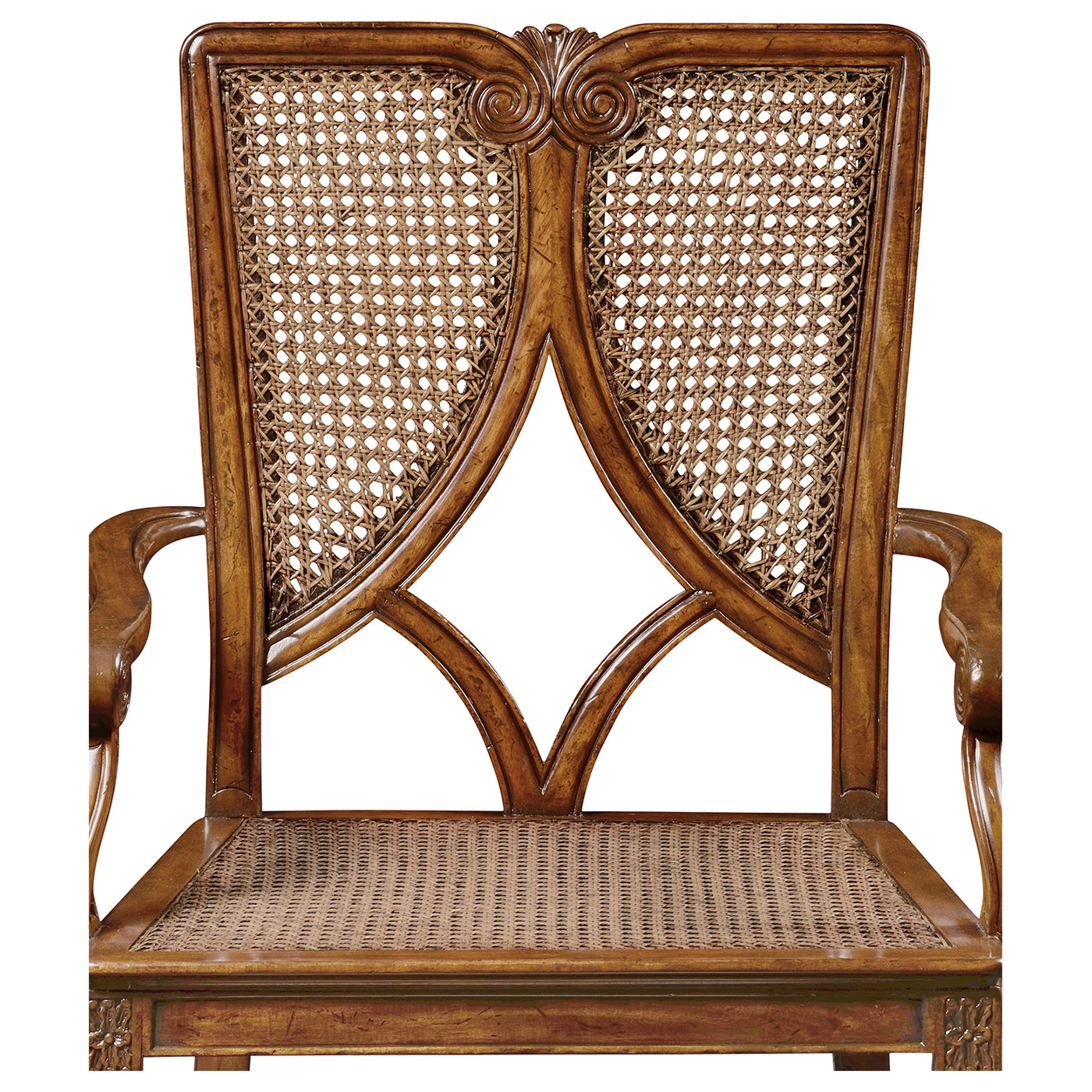 Continental chair with panelled caned back (Arm)