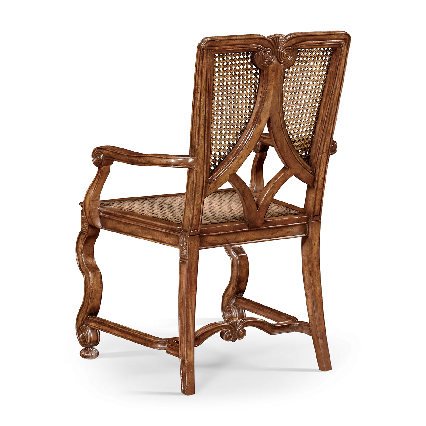 Continental chair with panelled caned back (Arm)