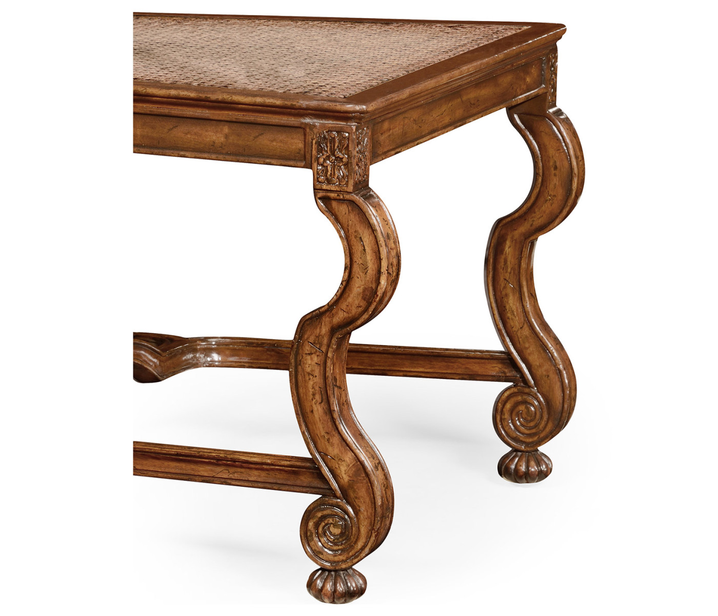 Continental Side Chair with Panelled Caned Back