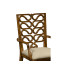 Walnut Serpentine Open Back Dining Arm Chair